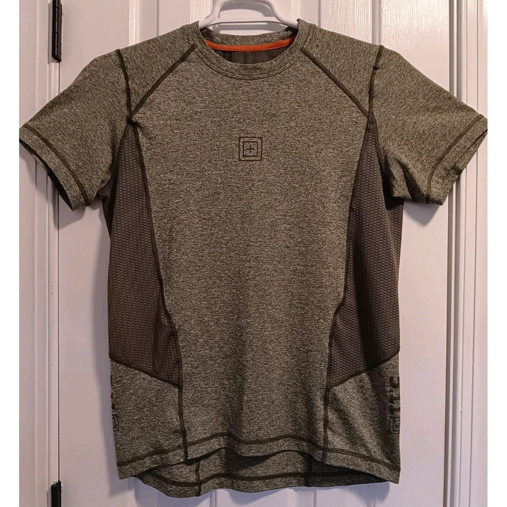5.11 Tactical Athletic Short Sleeve Shirt Womens Medium Green Breathable Wicking